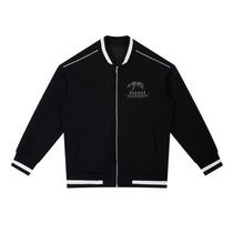 Contrast Piping Zip Bomber Jacket