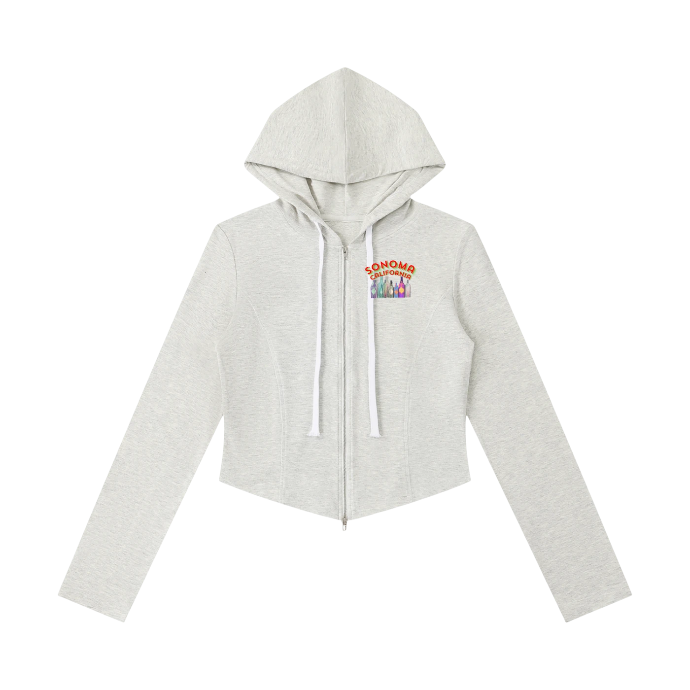 Sonoma Classic Pinup Women's Cropped Full Zip Hoodie