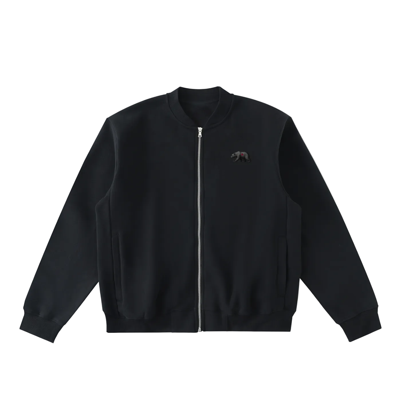 California O.G. Essential Zip-Up Fleeced Varsity Jacket Main image