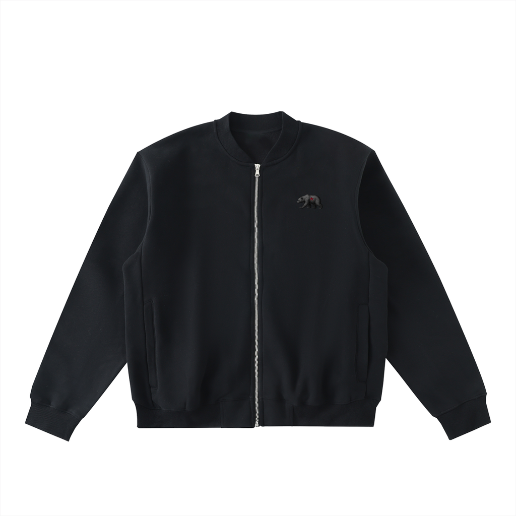 California O.G. Essential Zip-Up Fleeced Varsity Jacket