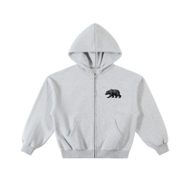 California Bear Contrast-Stitched Men's Zip Hoodie