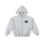 Contrast-Stitched Boxy Fleece Zip Hoodie
