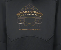 Sonoma County Wine Country Original Cropped Zip-Through Hoodie
