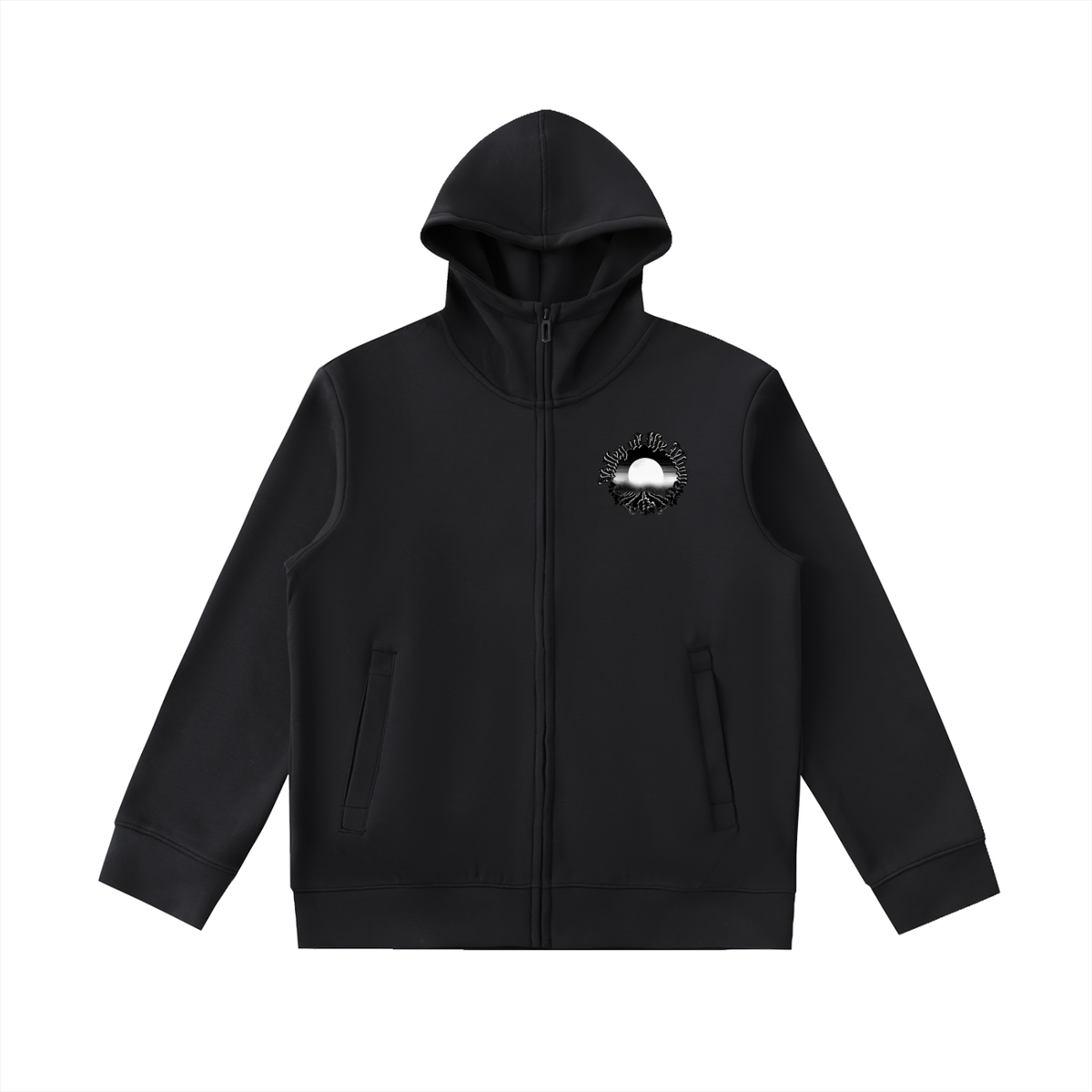 Essential Heavyweight High Neck  Zip-Up Hoodie Main image
