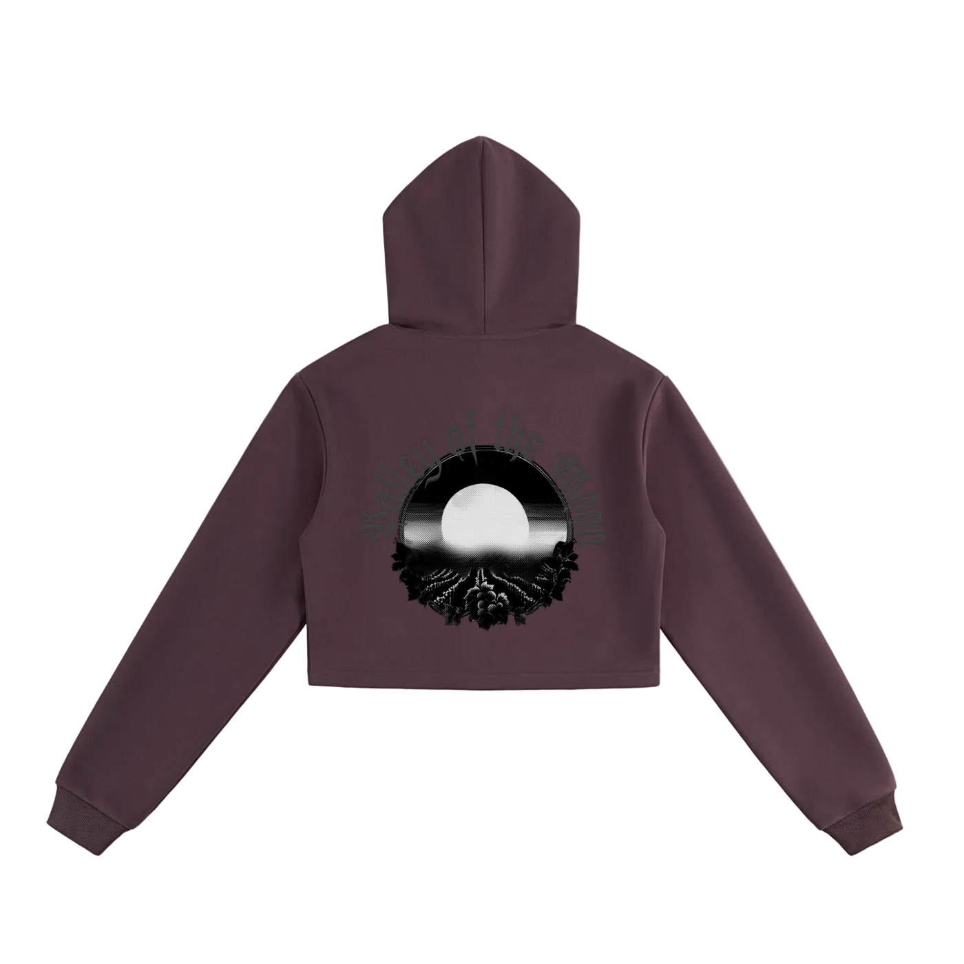 Valley of the Moon Vamp Women's Cropped Zip-Up Hoodie Secondary image