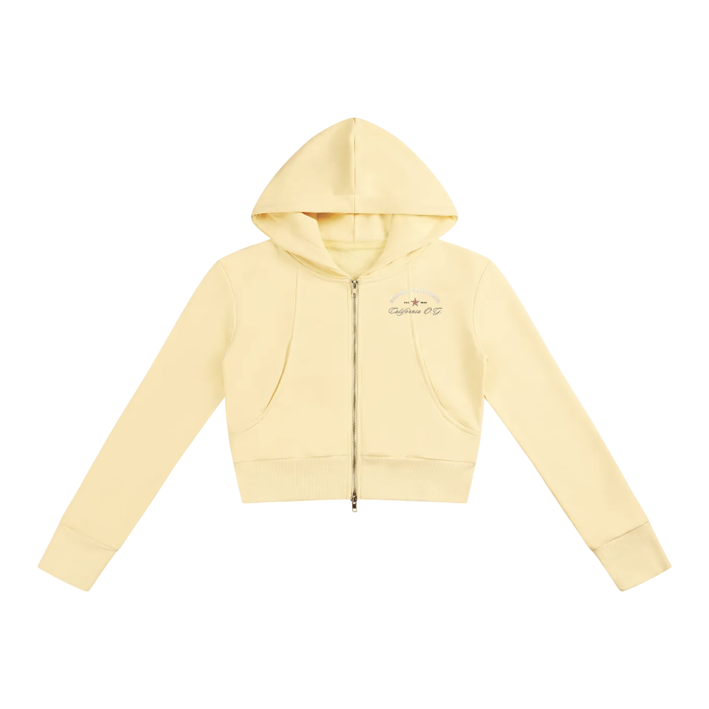 California O.G. Collegiate Women’s Slim Crop Full Zip Hoodie