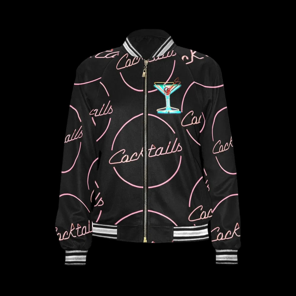 Pink Lady Cocktail Bomber Jacket