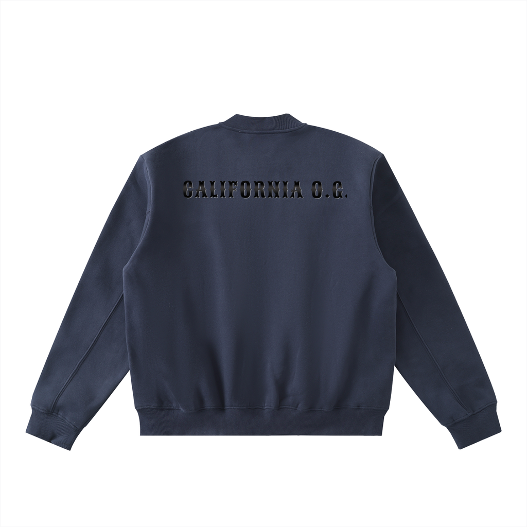 California O.G. Essential Zip-Up Fleeced Varsity Jacket