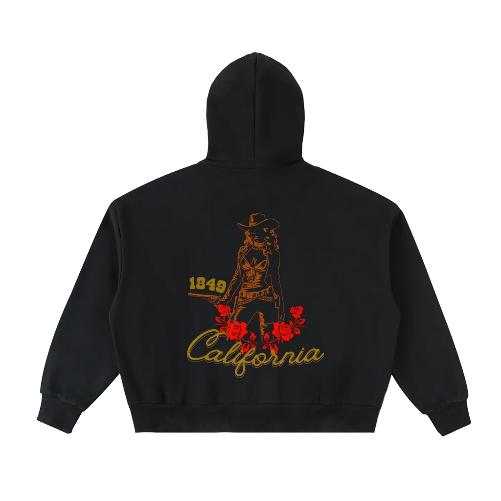 Fleeced Full-Zip Boxy Hoodie