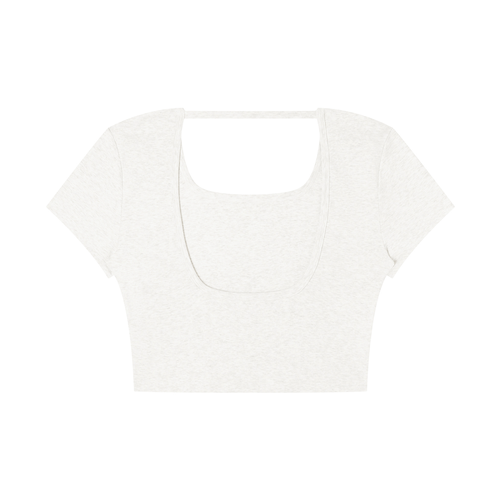 Sonoma County Emblem Black on Black Open Back Crop T-Shirt