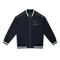 Contrast Piping Zip Bomber Jacket
