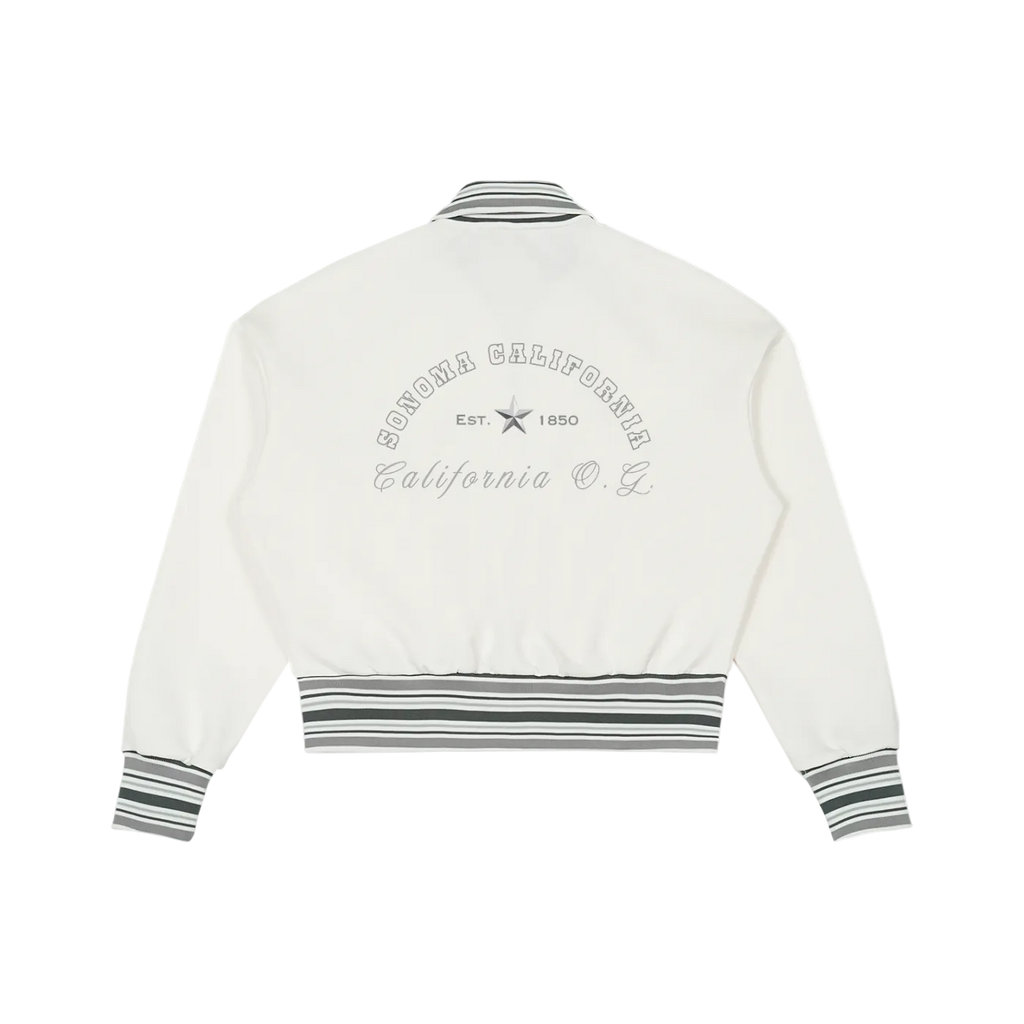 California O.G. Collegiate Striped Collar Women's Zip Jacket