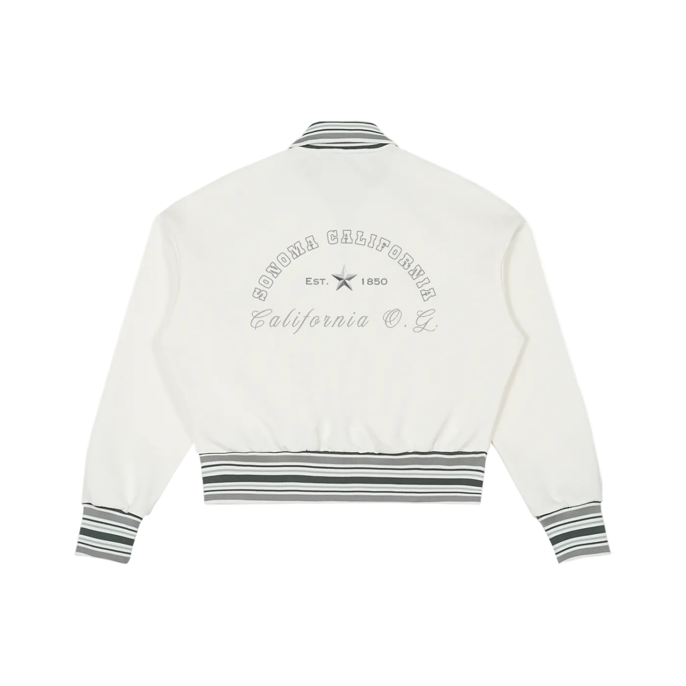 California O.G. Collegiate Striped Collar Women's Zip Jacket
