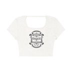 Sonoma County Emblem Black on Black Open Back Crop T-Shirt