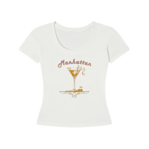 Vintage Manhattan Cocktail Women's Slim-Fit T-Shirt