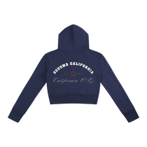 California O.G. Collegiate Women’s Slim Crop Full Zip Hoodie