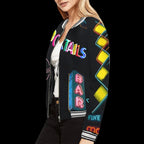 Vintage Neon Cocktails Bomber Jacket
