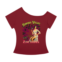 Old Vine Zinfandel Women’s Off-the-Shoulder T-Shirt