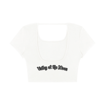 Valley of the Moon Gothic Graffitti Women's Square Neck Crop T-Shirt