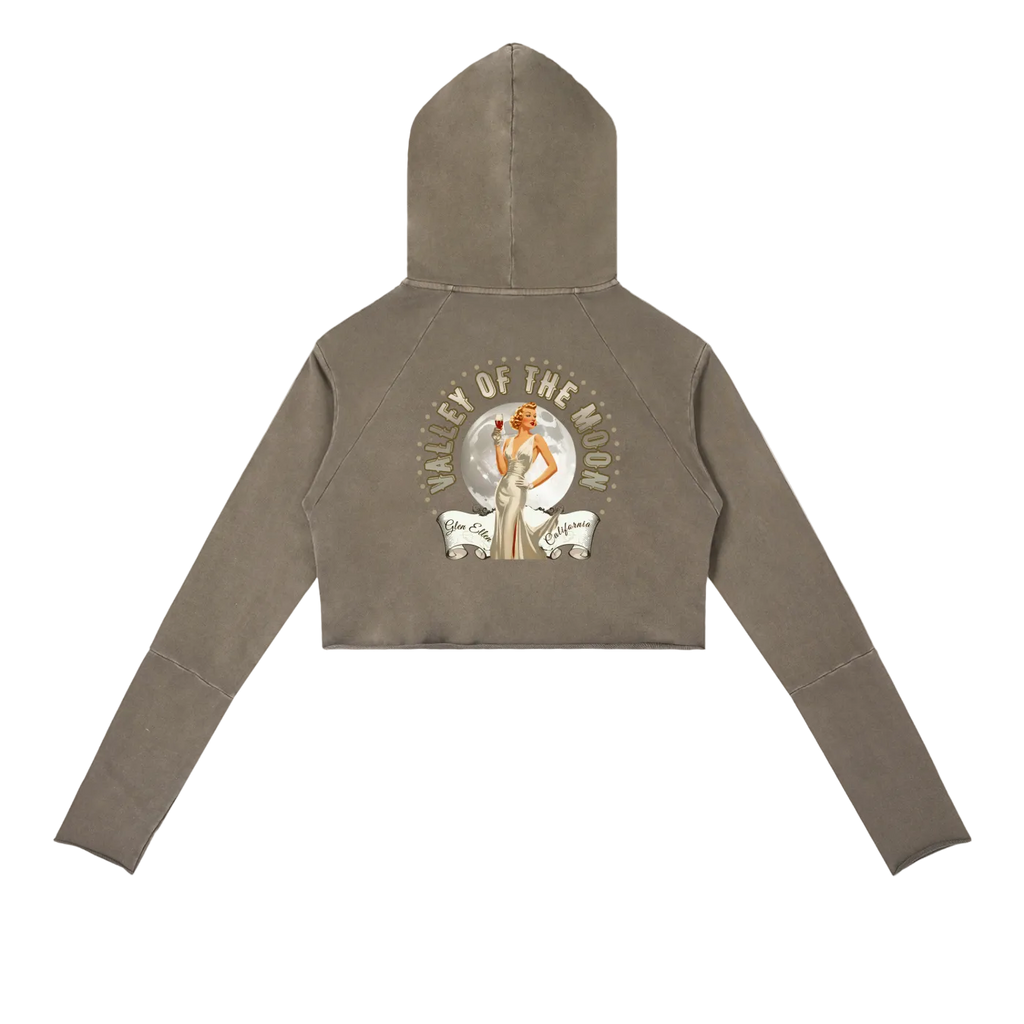 Valley of the Moon Glam Vintage Washed Raw Edge Hoodie
