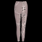 Rose Lace Print Women's High-Waist Legging
