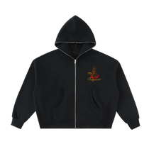 Fleeced Full-Zip Boxy Hoodie