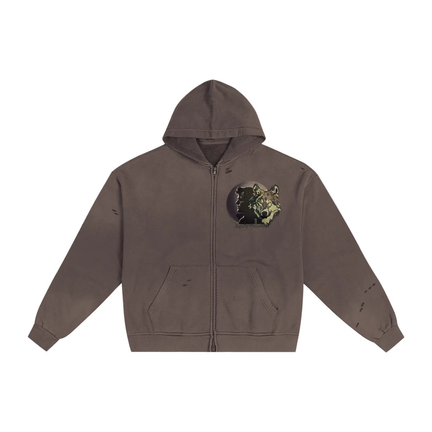 Jack London Wolf Sunfade Zip Hoodie Main image