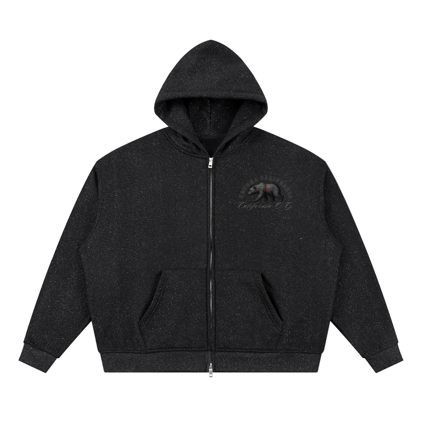 Bear Revolt Unisex Sparkles Full Zip Boxy Hoodie Main image