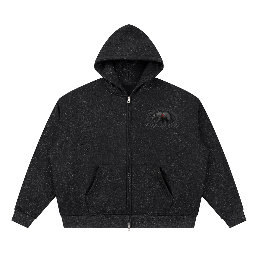 Unisex Sparkles Full Zip Boxy Hoodie