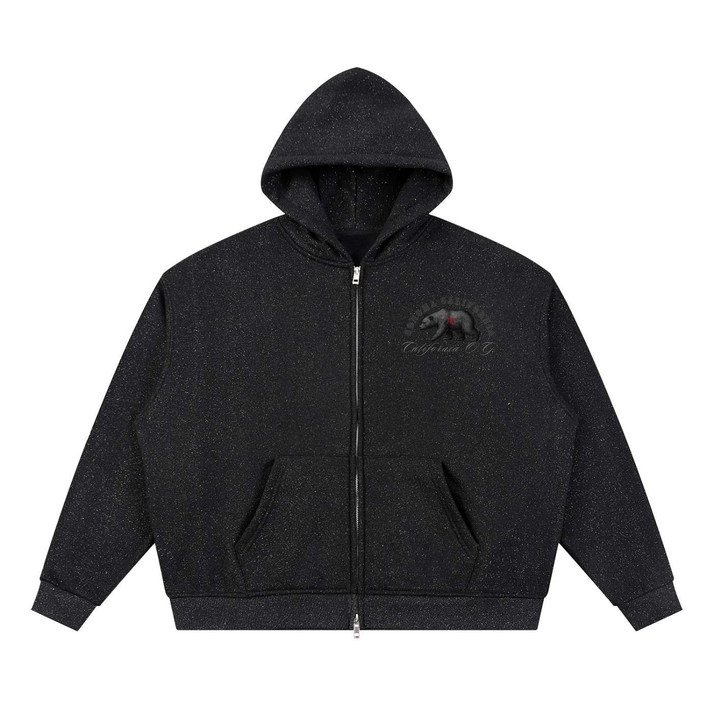 Unisex Sparkles Full Zip Boxy Hoodie