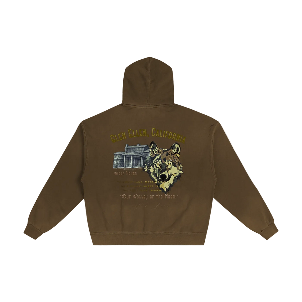Jack London Wolf Sunfade Zip Hoodie