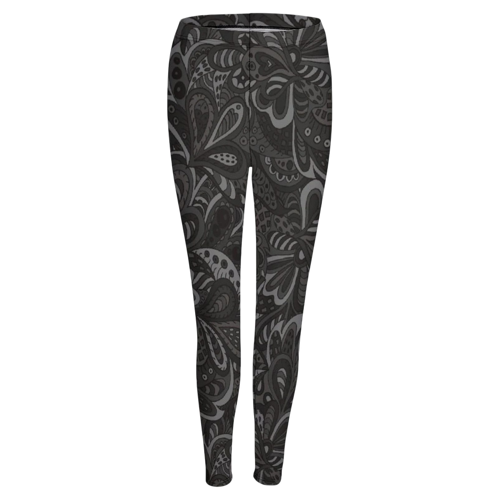 Black Paisley Women's High-Waist Legging