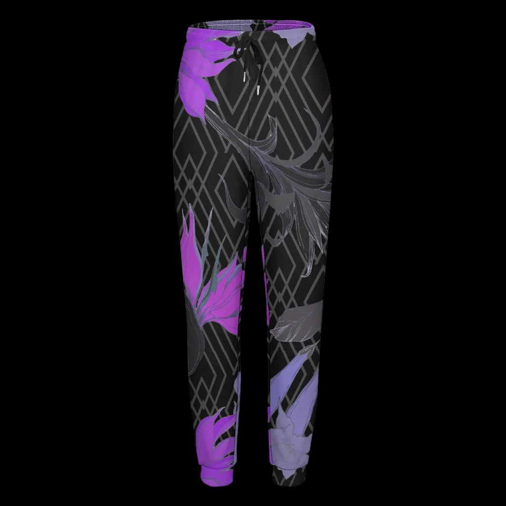 Purple Tropical Geometric Women's Sweatpants