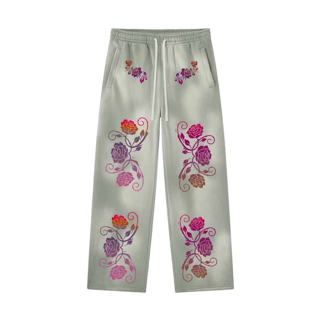Unisex Sunfade Wide Leg Fleece Sweatpants