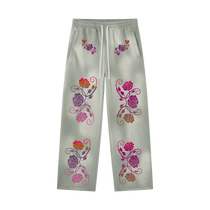 Unisex Sunfade Wide Leg Fleece Sweatpants