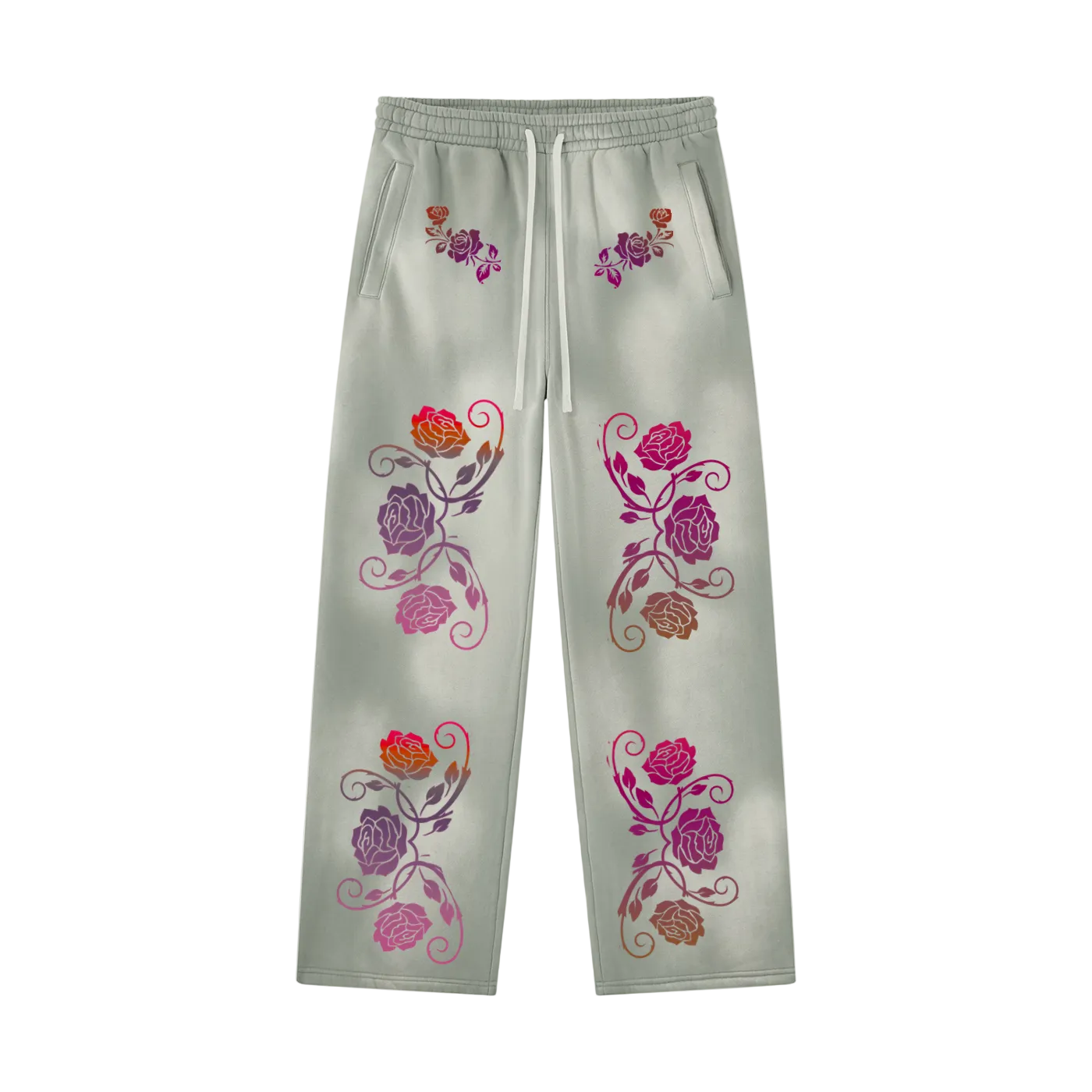 Unisex Sunfade Wide Leg Fleece Sweatpants