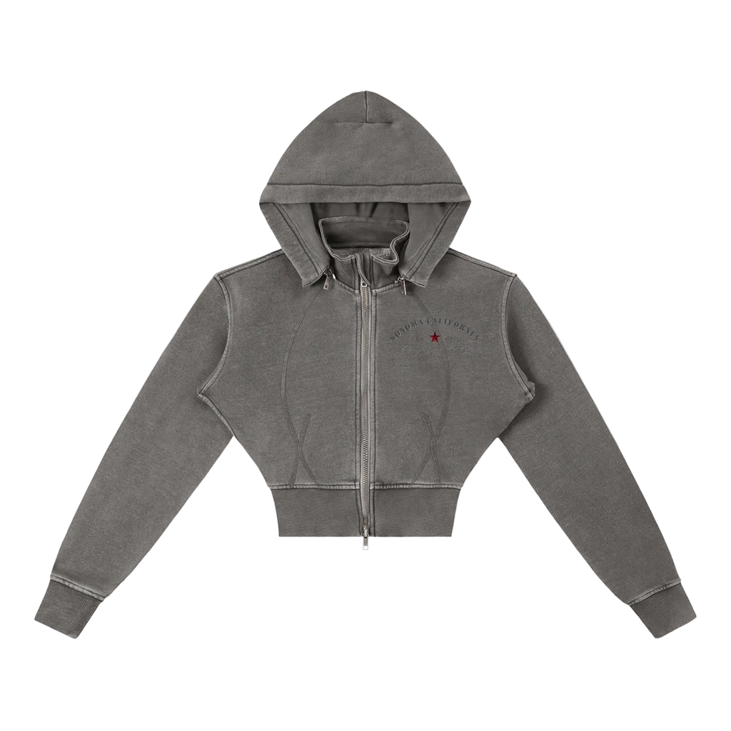 California O.G. Vintage Wash Cropped Women's Hoodie