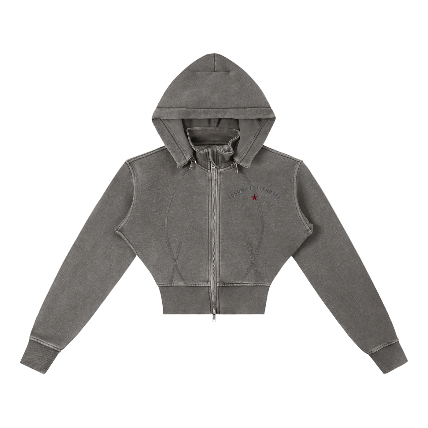 California O.G. Vintage Wash Cropped Women's Hoodie
