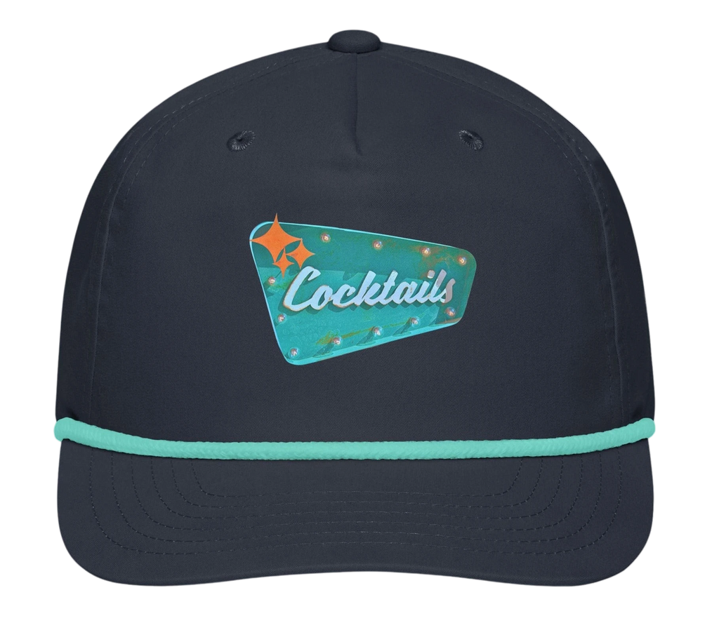 VINTAGE COCKTAILS Golf Rope Cap - Baseball Caps from Sonoma Rebel