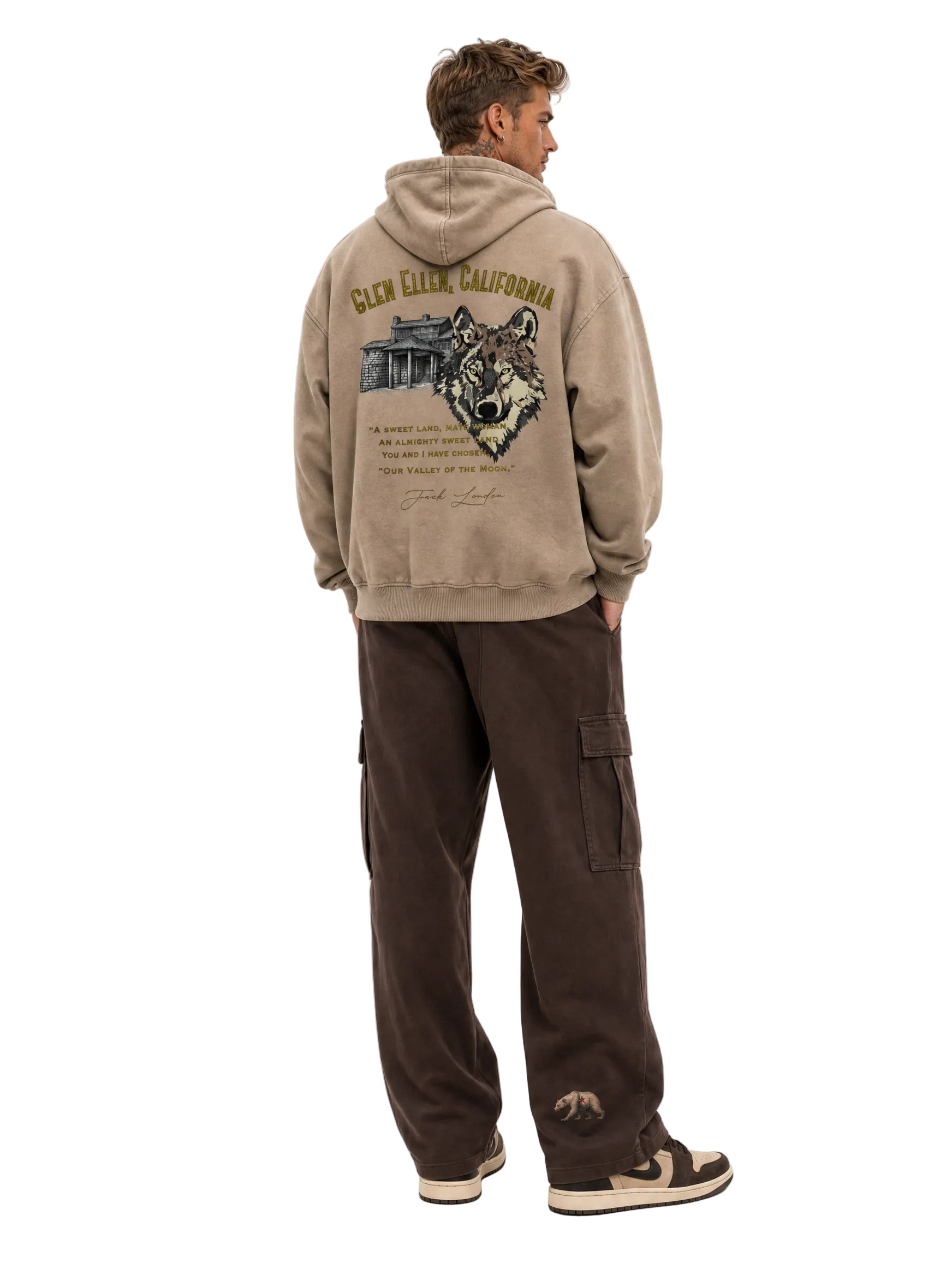 Jack London Wolf Sunfade Zip Hoodie Secondary image