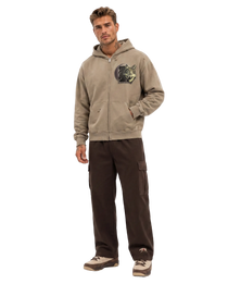 Jack London Wolf Sunfade Zip Hoodie