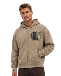 Jack London Wolf Sunfade Zip Hoodie