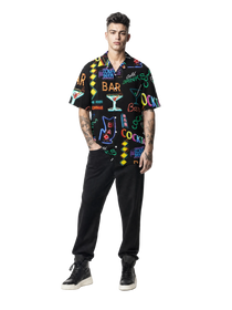 Neon Cocktails Men's Hawaiian Shirt