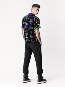 Neon Cocktails Men's Hawaiian Shirt