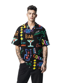 Neon Cocktails Men's Hawaiian Shirt