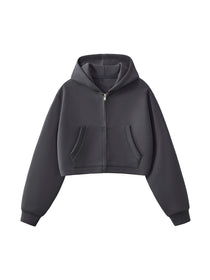 Valley of the Moon Vamp Women's Cropped Zip-Up Hoodie