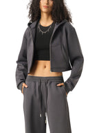 Valley of the Moon Women's Cropped Zip-Up Hoodie
