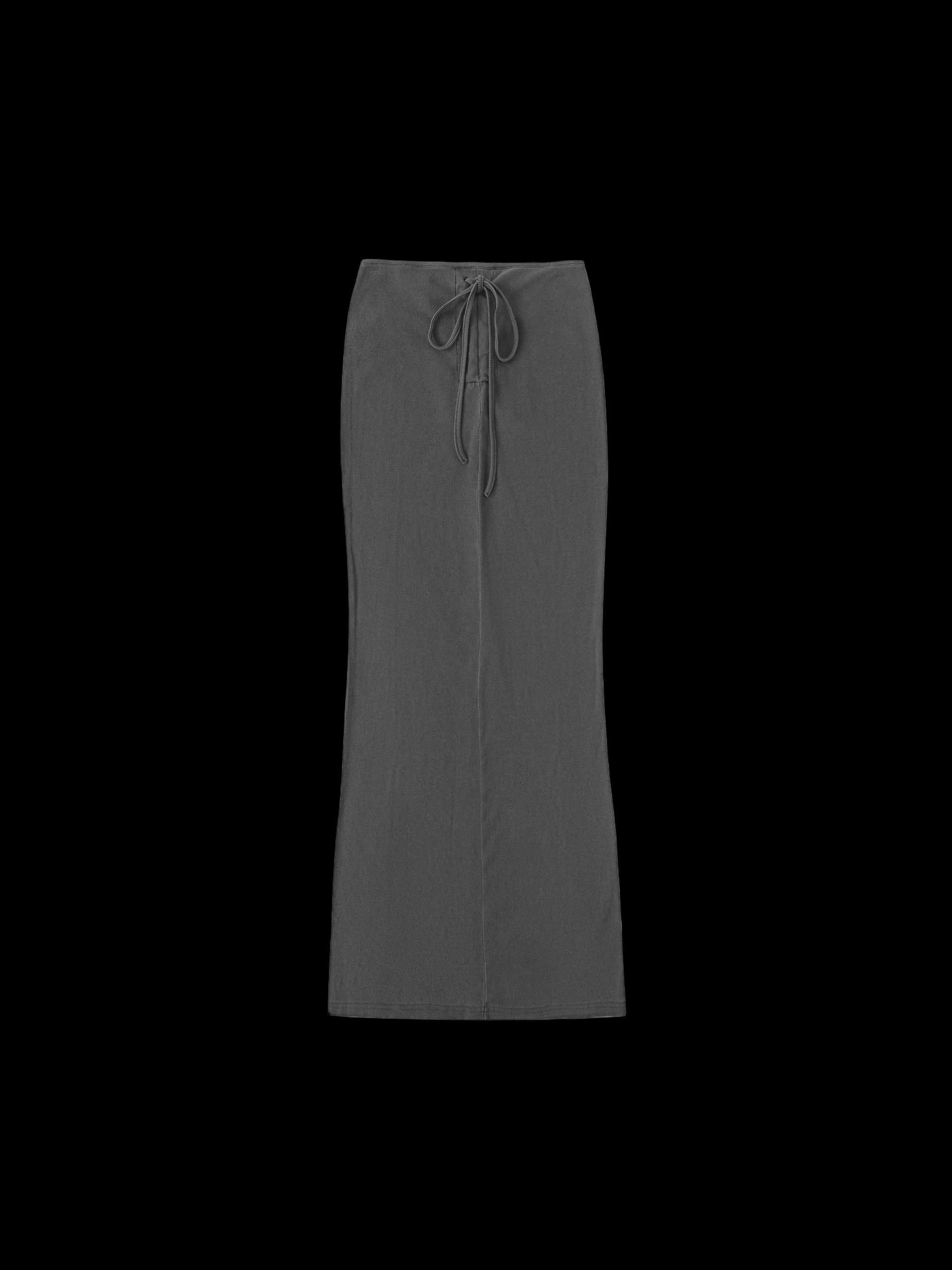 Drawstring Maxi Skirt