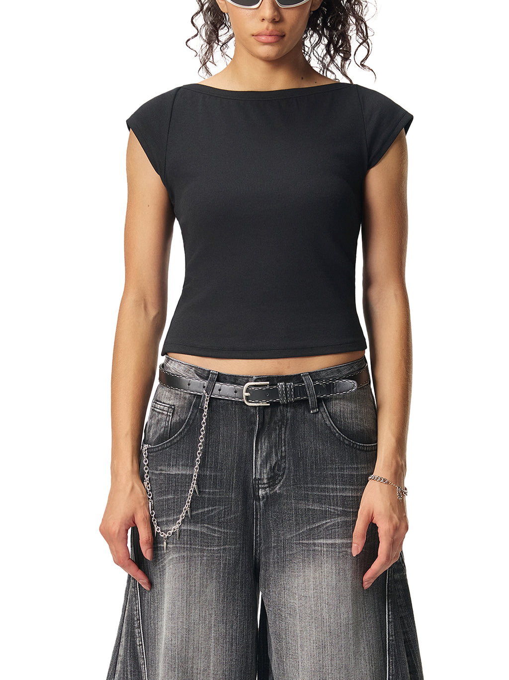 Vintage Manhattan Cocktail Wide Neck T-shirt
