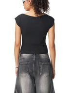 Vintage Manhattan Cocktail Wide Neck T-shirt